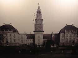 Palacio de Christiansborg en construcción